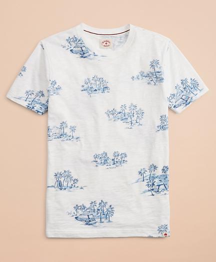 Brooks Brothers Tropical-print Slub Jersey T-shirt