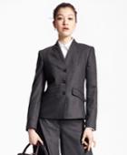 Brooks Brothers Women's Single-breasted Wool-blend Flannel Blazer