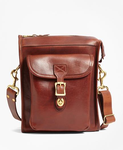 Brooks Brothers J.w. Hulme Leather Correspondent Bag