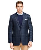 Brooks Brothers Fitzgerald Fit Saxxon Wool Plaid With Windowpane Sport Coat
