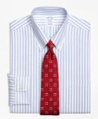 Brooks Brothers Brookscool Slim Fitted Dress Shirt, Non-iron Wide Stripe