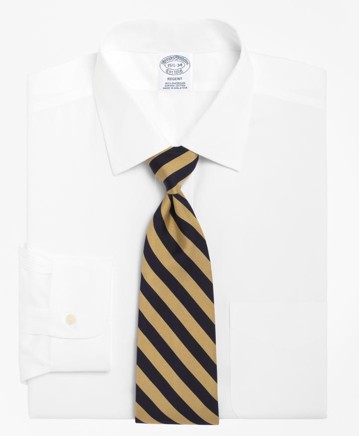 Brooks Brothers Men's Slim Fit Spread Collar Dress Shirt