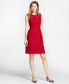 Brooks Brothers Lace-trimmed Wool-blend Sheath Dress