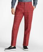 Brooks Brothers Men's Regent Fit Windowpane Linen Trousers