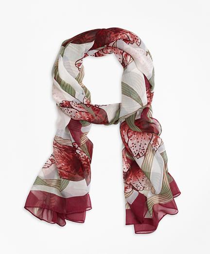 Brooks Brothers Silk Tulip Oblong Scarf