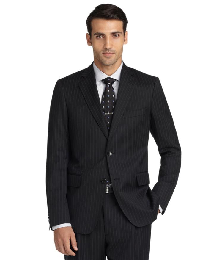 Brooks Brothers Men's Regent Fit Double Track Stripe 1818 Suit