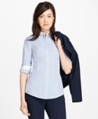 Brooks Brothers Women's Non-iron Dobby-stripe Tailored Shirt