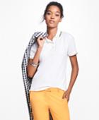 Brooks Brothers Women's Tipped Cotton-blend Pique Polo