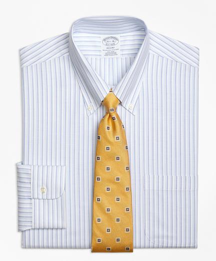 Brooks Brothers Non-iron Brookscool Regent Fit Double Stripe Dress Shirt