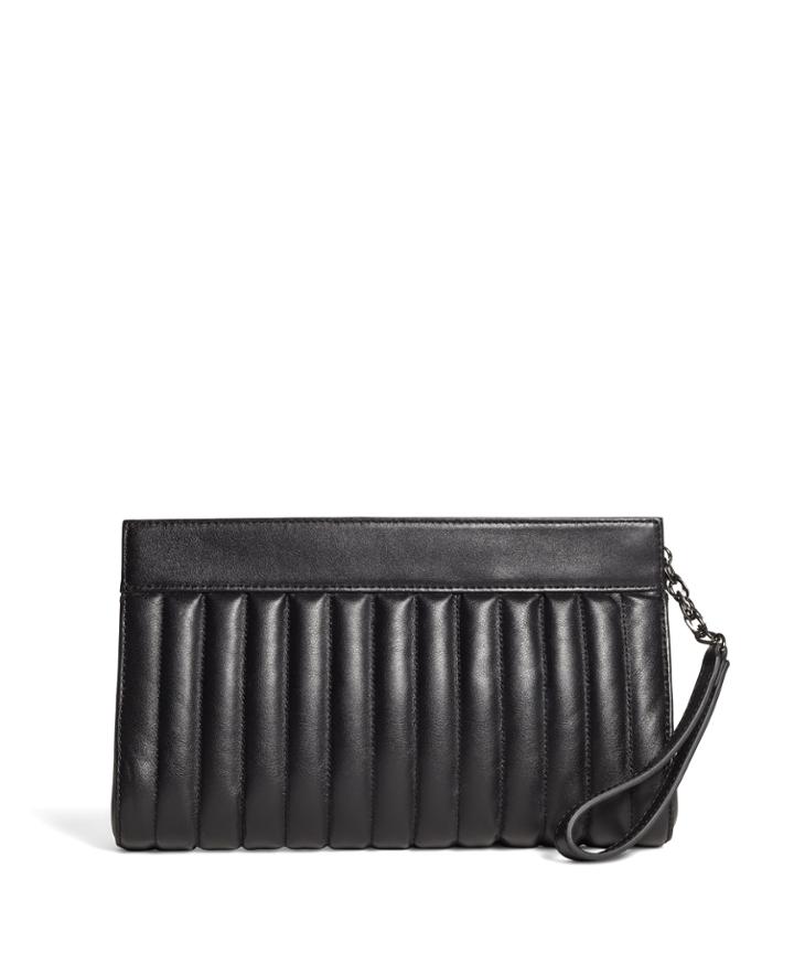 Brooks Brothers Women's Leather Quilted Clutch