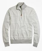 Brooks Brothers Supima Cotton Pique-stitch Stripe Half-zip Sweater