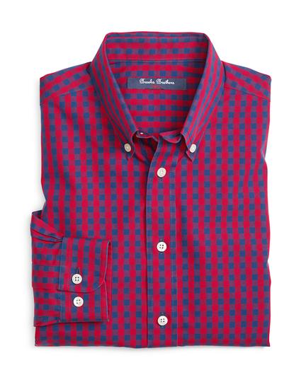 Brooks Brothers Non-iron Mini Tartan Sport Shirt