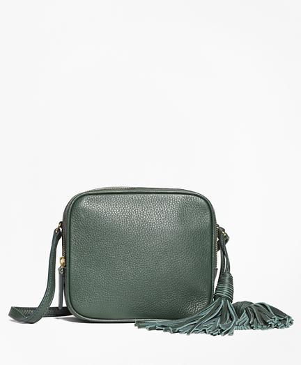 Brooks Brothers Tasseled Leather Cross-body Bag