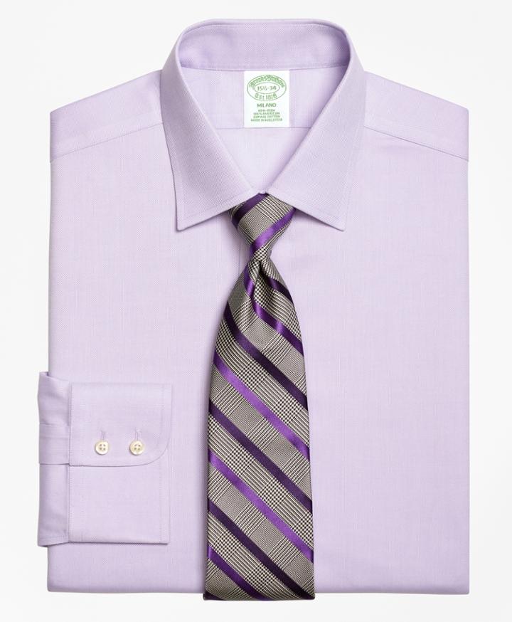 Brooks Brothers Men's Non-iron Extra Slim Fit Royal Oxford Dress Shirt