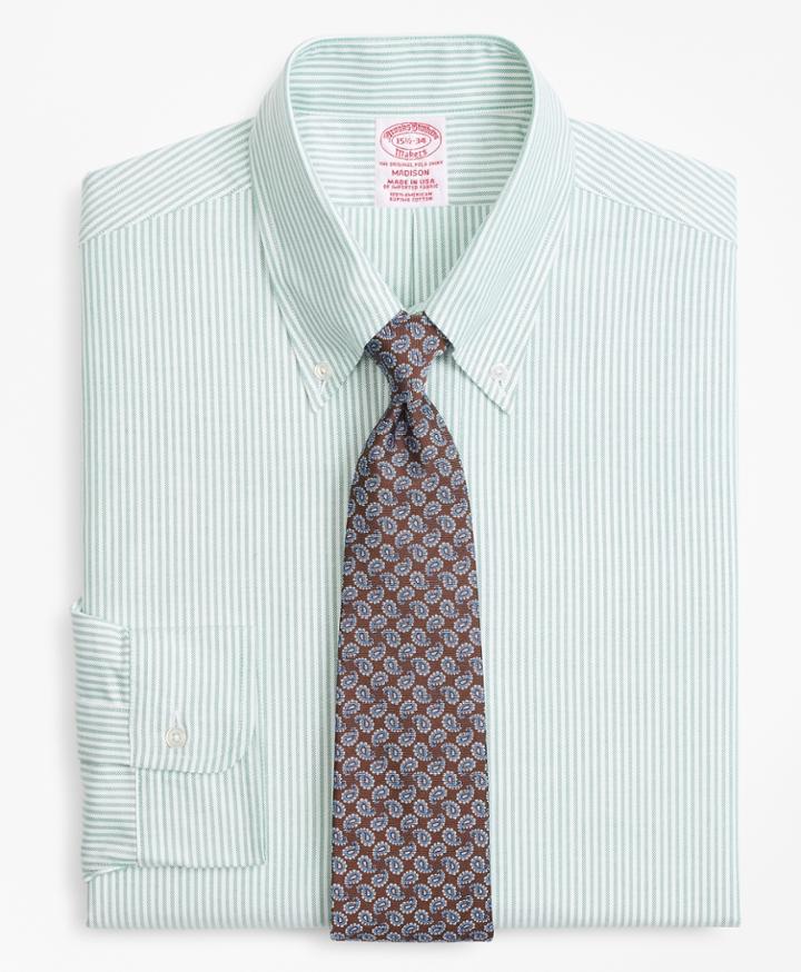 Brooks Brothers Men's Original Polo Button-down Oxford Regular Fit Classic-fit Dress Shirt, Candy Stripe