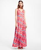 Brooks Brothers Women's Floral-print Cotton Sateen Dress
