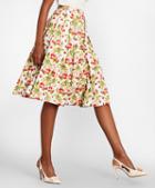 Brooks Brothers Cherry-print Cotton Sateen Skirt