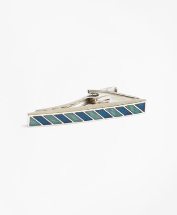 Brooks Brothers Men's Argyle And Sutherland Stripe Enamel Tie Bar