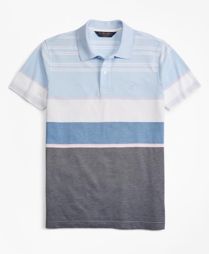 Brooks Brothers Men's Slim Fit Bold Stripe Polo Shirt