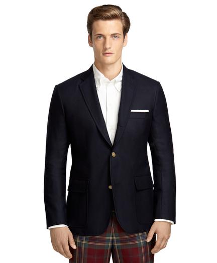 Brooks Brothers Own Make Solid Cashmere 101 Hopsack Sport Coat