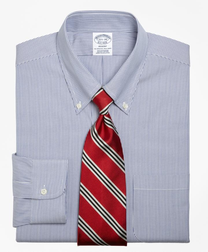 Brooks Brothers Men's Slim Fitted Dress Shirt, Stripe