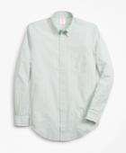 Brooks Brothers Men's Madison Fit Bb#1 Stripe Seersucker Sport Shirt