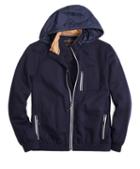 Brooks Brothers Prosport Zip-up Fleece Hidden Hoodie
