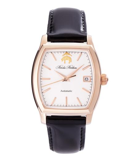 Brooks Brothers Rectangular Watch With Calfskin Band
