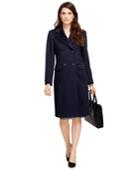 Brooks Brothers Women's Double-breasted Wool Coat