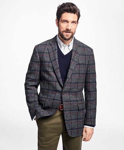 Brooks Brothers Regent Fit Harris Tweed Multi-windowpane Sports Coat