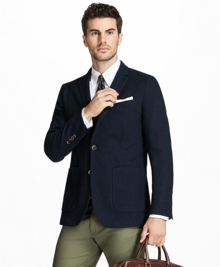 Brooks Brothers Men's Milano Fit Two-button Textured Blazer