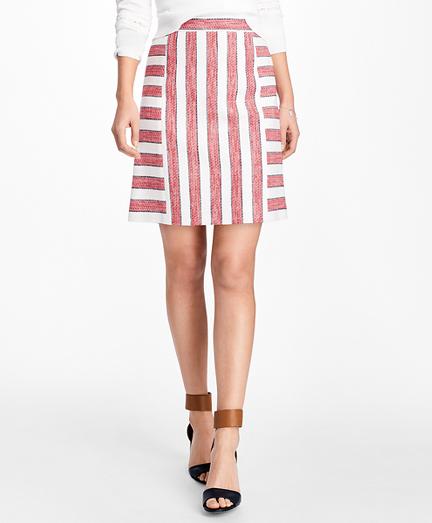 Brooks Brothers Striped Boucle Skirt