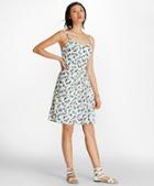 Brooks Brothers Bird-print Cotton Swiss Dot Sundress