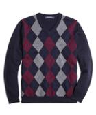 Brooks Brothers Merino Wool Argyle Sweater