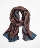 Brooks Brothers Silk  And Wool Scarf