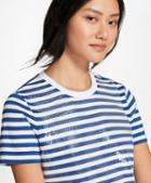 Brooks Brothers Sequin-striped T-shirt