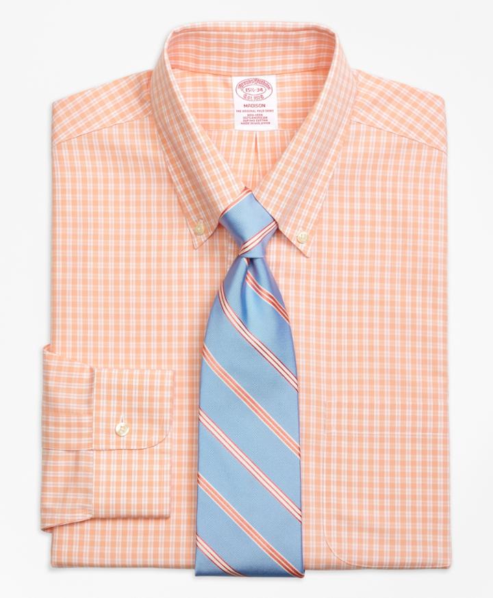Brooks Brothers Men's Regular Fit Classic-fit Dress Shirt, Non-iron Twin Gingham