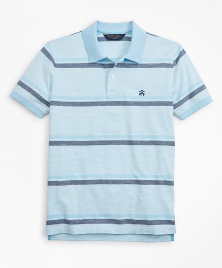Brooks Brothers Slim Fit Cotton And Linen Horizontal Stripe Polo Shirt