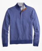 Brooks Brothers Men's Merino Wool Twill Half-zip