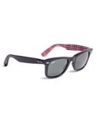 Brooks Brothers Men's Ray-ban Wayfarer Sunglasses With Gingham