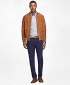 Brooks Brothers Men's Brown Suede Bomber Jacket