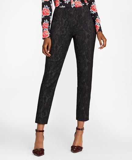 Brooks Brothers Paisley Jacquard Ankle Pants