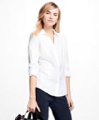 Brooks Brothers Women's Fitted Cotton Jacquard Shirt