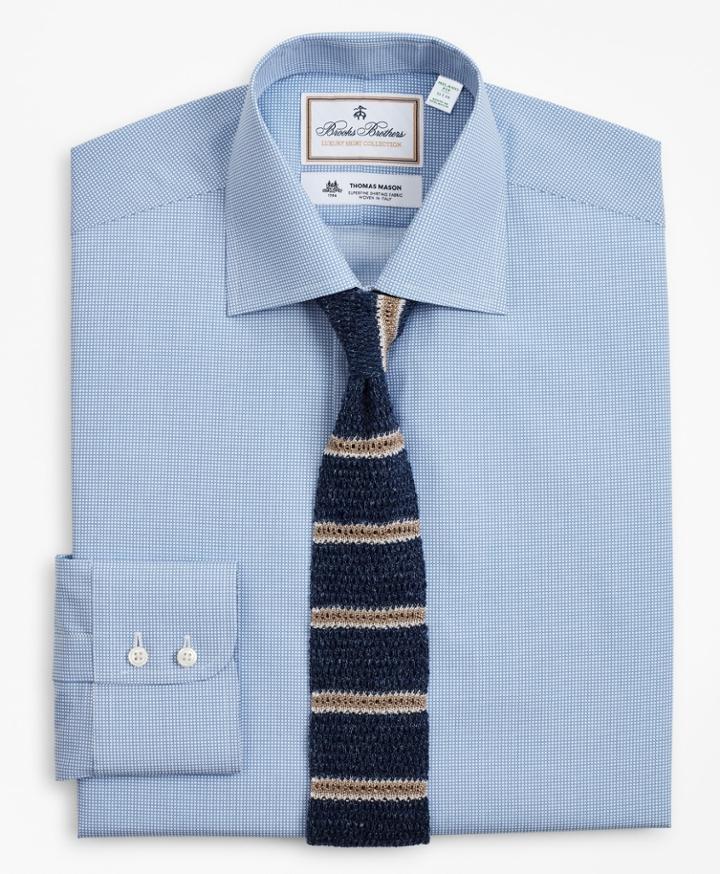 Brooks Brothers Men's Luxury Collection Extra Slim Fit Slim-fit Dress Shirt, Franklin Spread Collar Dot