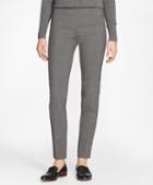 Brooks Brothers Slim-fit Micro-houndstooth Stretch-wool Pants