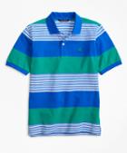Brooks Brothers Rugby Stripe Pique Polo Shirt