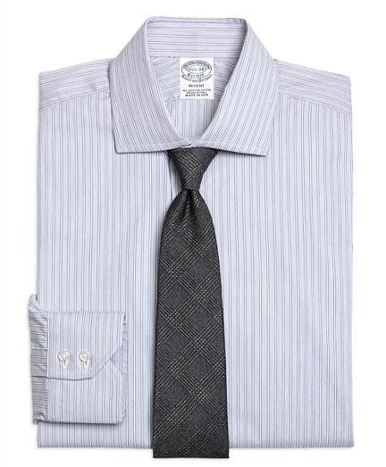 Brooks Brothers Regent Fit Heathered Frame Stripe Dress Shirt