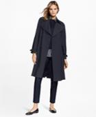 Brooks Brothers Women's Stretch Wool Trench Coat