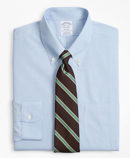 Brooks Brothers Regent Fitted Dress Shirt, Non-iron Sidewheeler Gingham