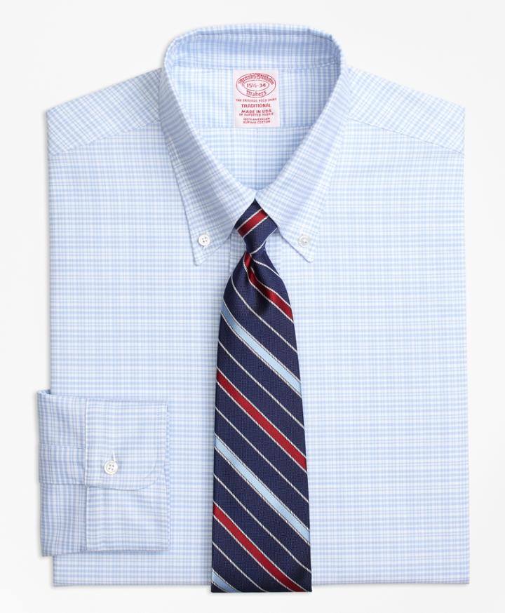 Brooks Brothers Men's Original Polo Button-down Oxford Relaxed Fit Relaxed-fit Dress Shirt, Plaid